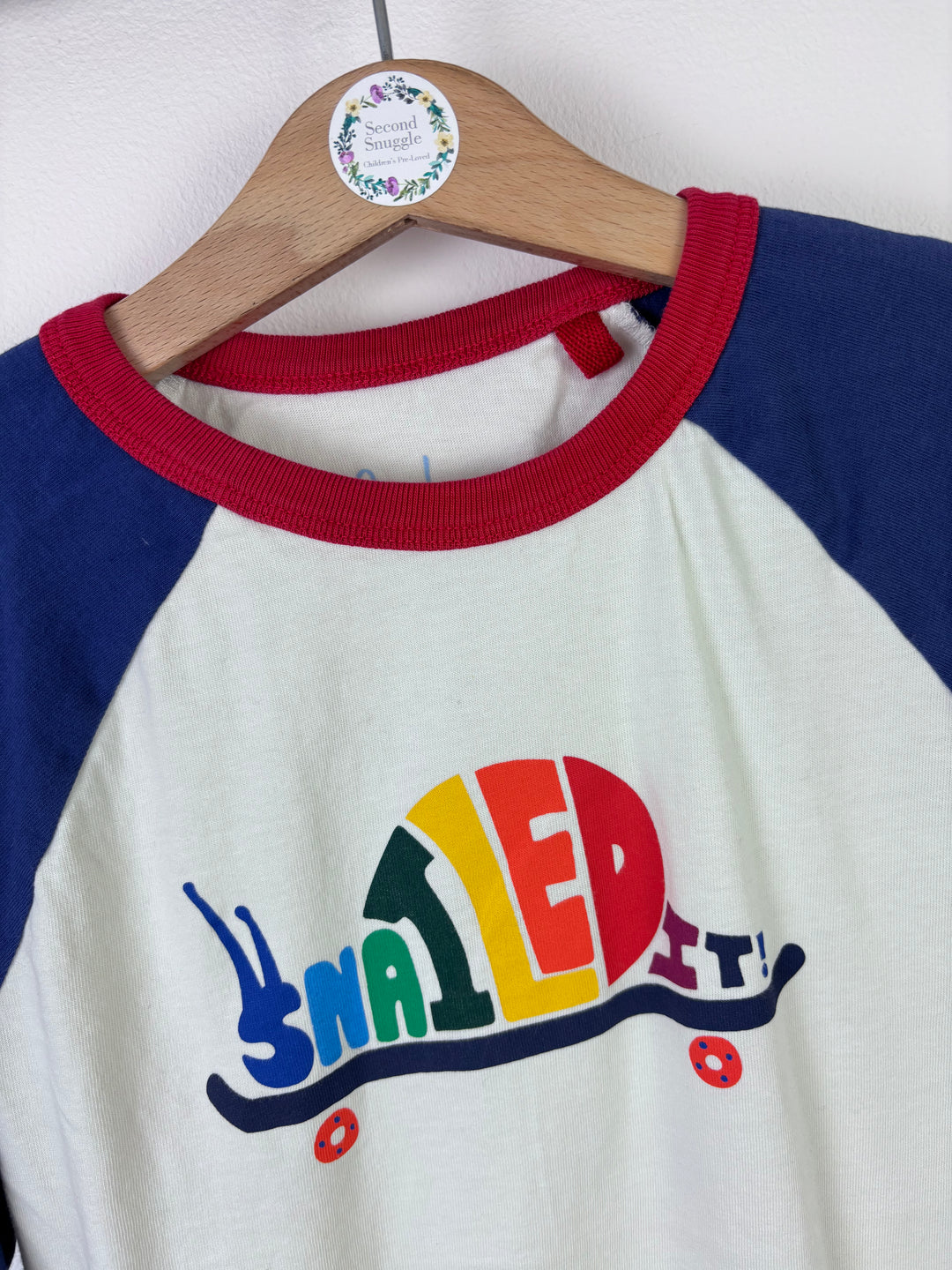 Boden Snail Print Long Sleeve Top 7–8 Years-Tops-Second Snuggle Preloved