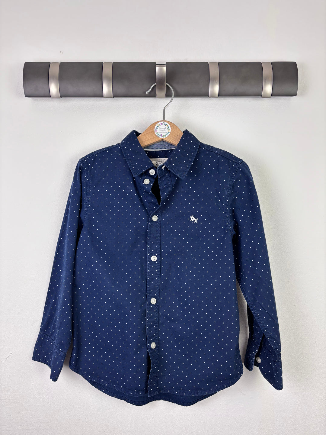 H&M Navy Polka Dot Shirt 4–5 Years-Shirts-Second Snuggle Preloved