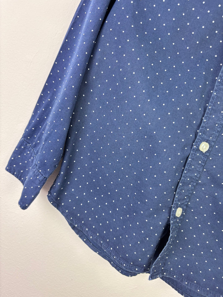 H&M Navy Polka Dot Shirt 4–5 Years-Shirts-Second Snuggle Preloved