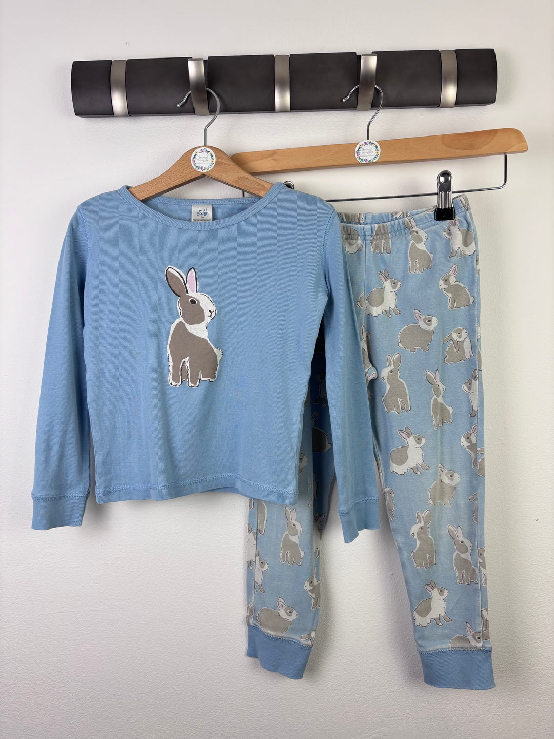 Boden Bunny Print Pyjama Set 5 Years-Night Wear-Second Snuggle Preloved