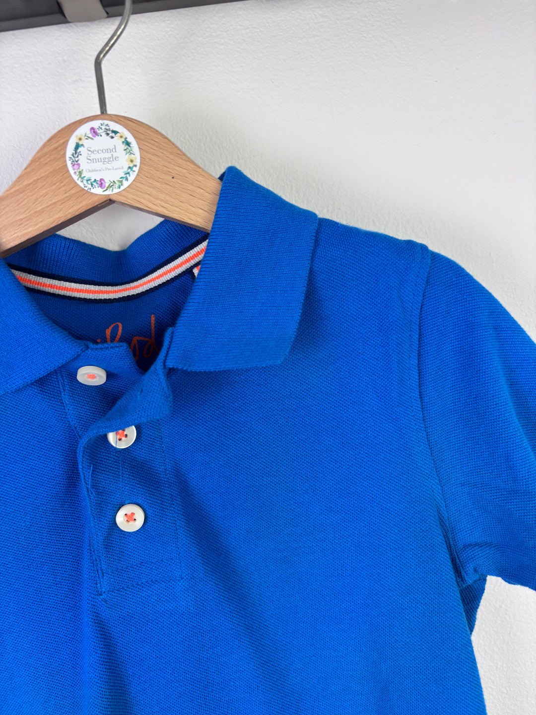 Boden Short Sleeve Polo Shirt With Detail Back 5–6 Years-Tops-Second Snuggle Preloved