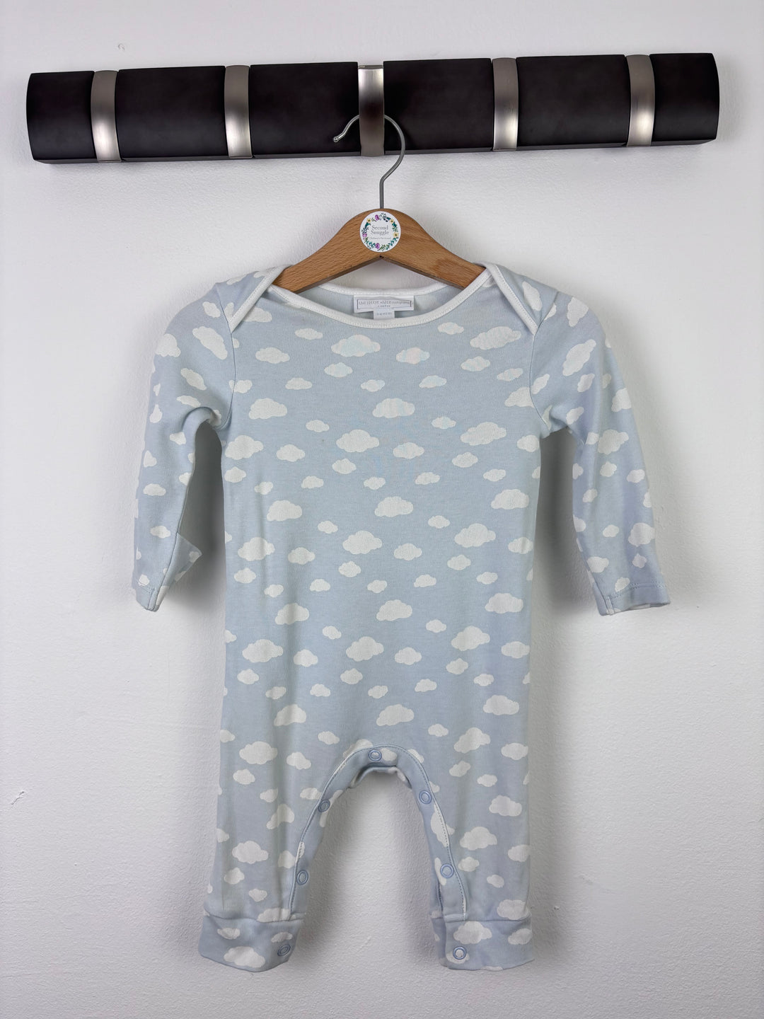 The Little White Company Cloud Print Sleepsuit 3–6 Months-Rompers-Second Snuggle Preloved
