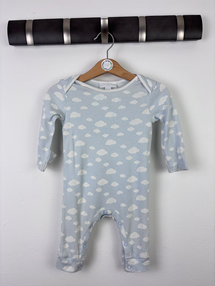 The Little White Company Cloud Print Sleepsuit 3–6 Months-Rompers-Second Snuggle Preloved