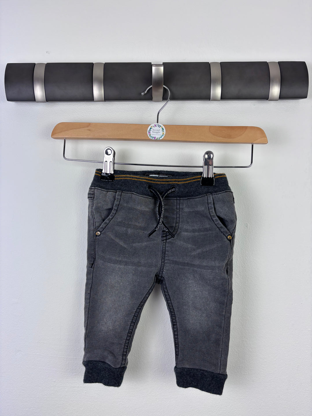 Next Grey Jogger Trousers 3–6 Months-Trousers-Second Snuggle Preloved