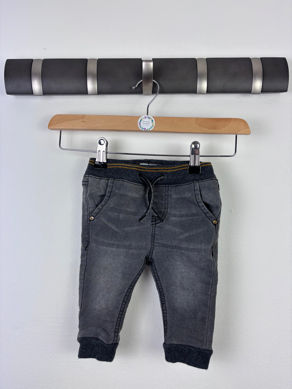 Next Grey Jogger Trousers 3–6 Months-Trousers-Second Snuggle Preloved