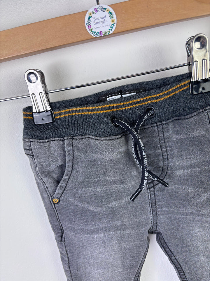 Next Grey Jogger Trousers 3–6 Months-Trousers-Second Snuggle Preloved