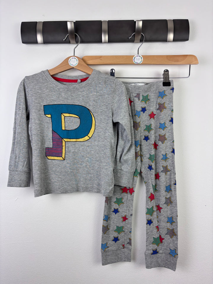 Debenhams Grey Star Print Pyjama Set 3–4 Years-Night Wear-Second Snuggle Preloved