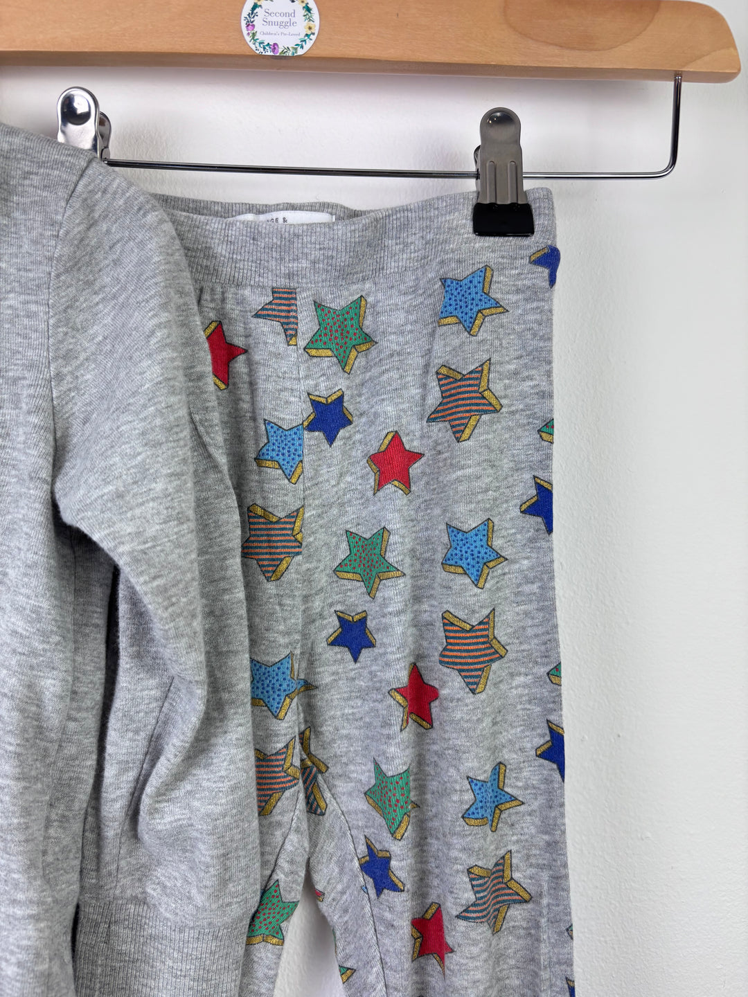 Debenhams Grey Star Print Pyjama Set 3–4 Years-Night Wear-Second Snuggle Preloved