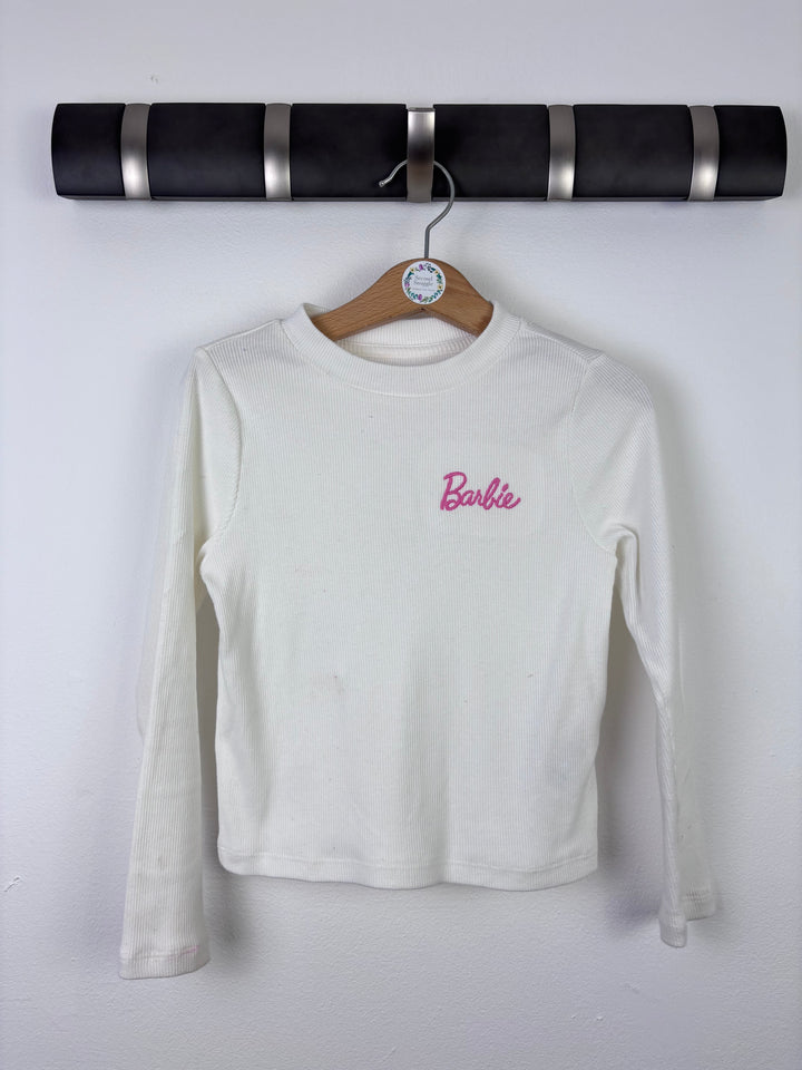 Barbie Ribbed Long Sleeve Top 5–6 Years-Tops-Second Snuggle Preloved