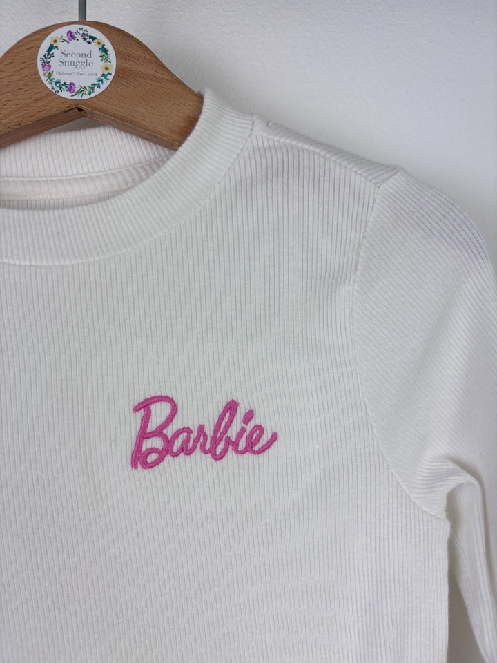 Barbie Ribbed Long Sleeve Top 5–6 Years-Tops-Second Snuggle Preloved