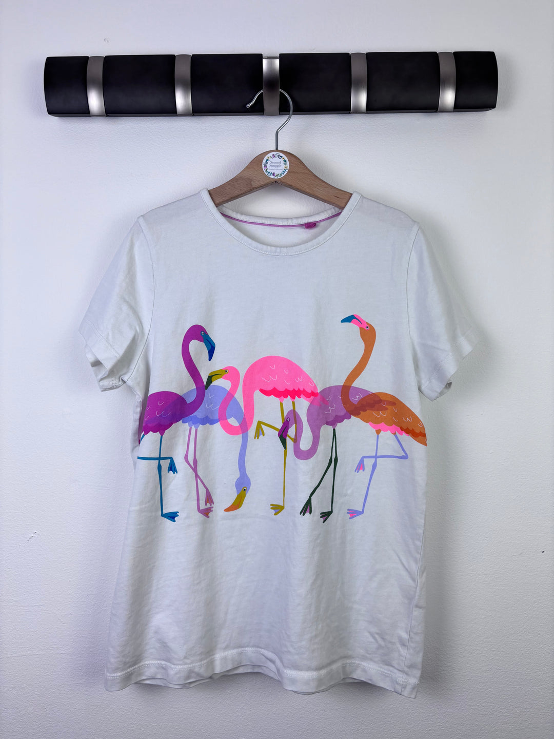 Boden Flamingo Print T-Shirt 11–12 Years-Tops-Second Snuggle Preloved