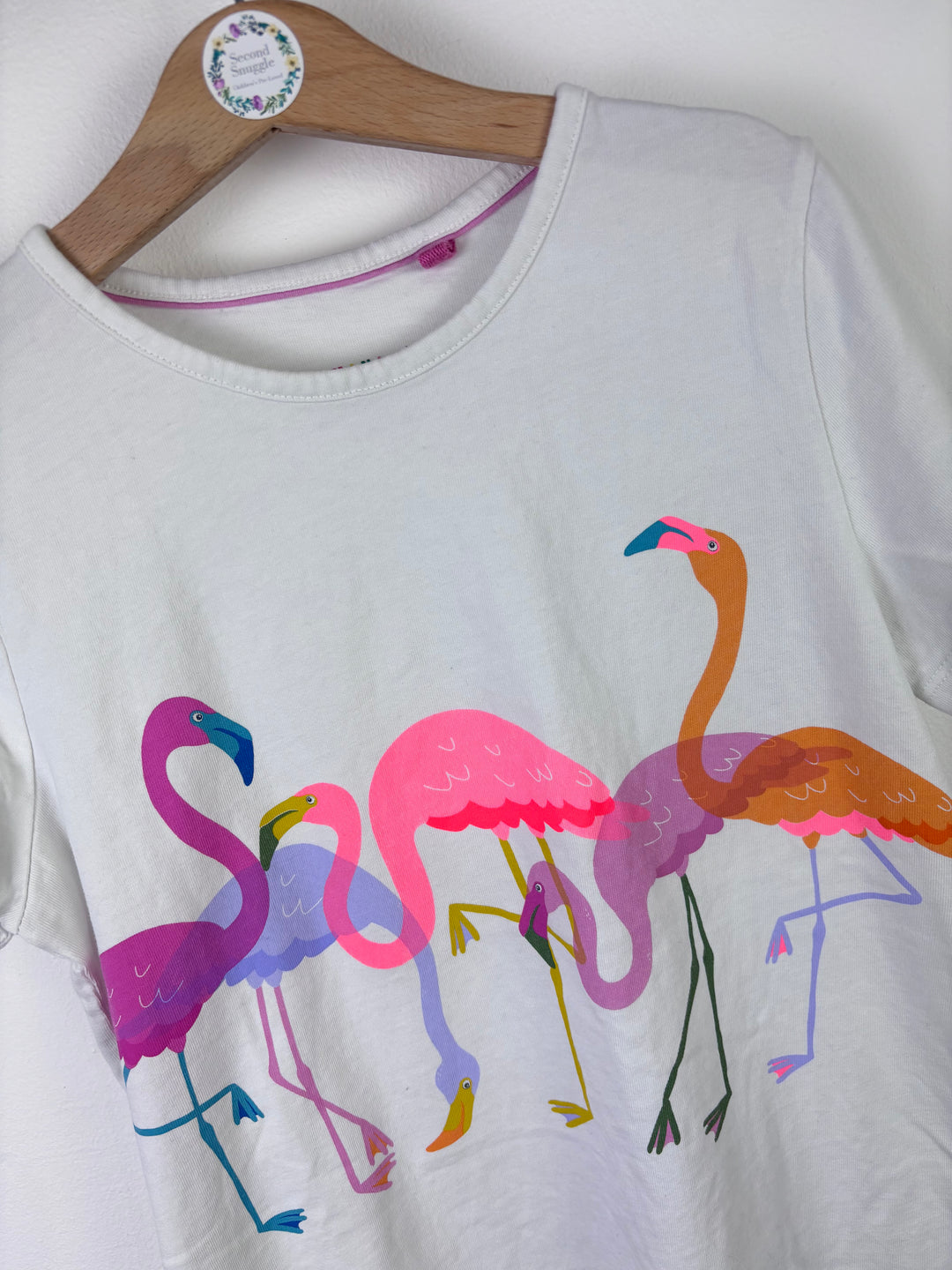 Boden Flamingo Print T-Shirt 11–12 Years-Tops-Second Snuggle Preloved