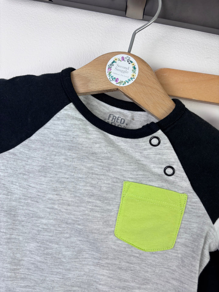 Fred & Flo Colour Block Top and Trousers Set 0–3 Months-Sets-Second Snuggle Preloved