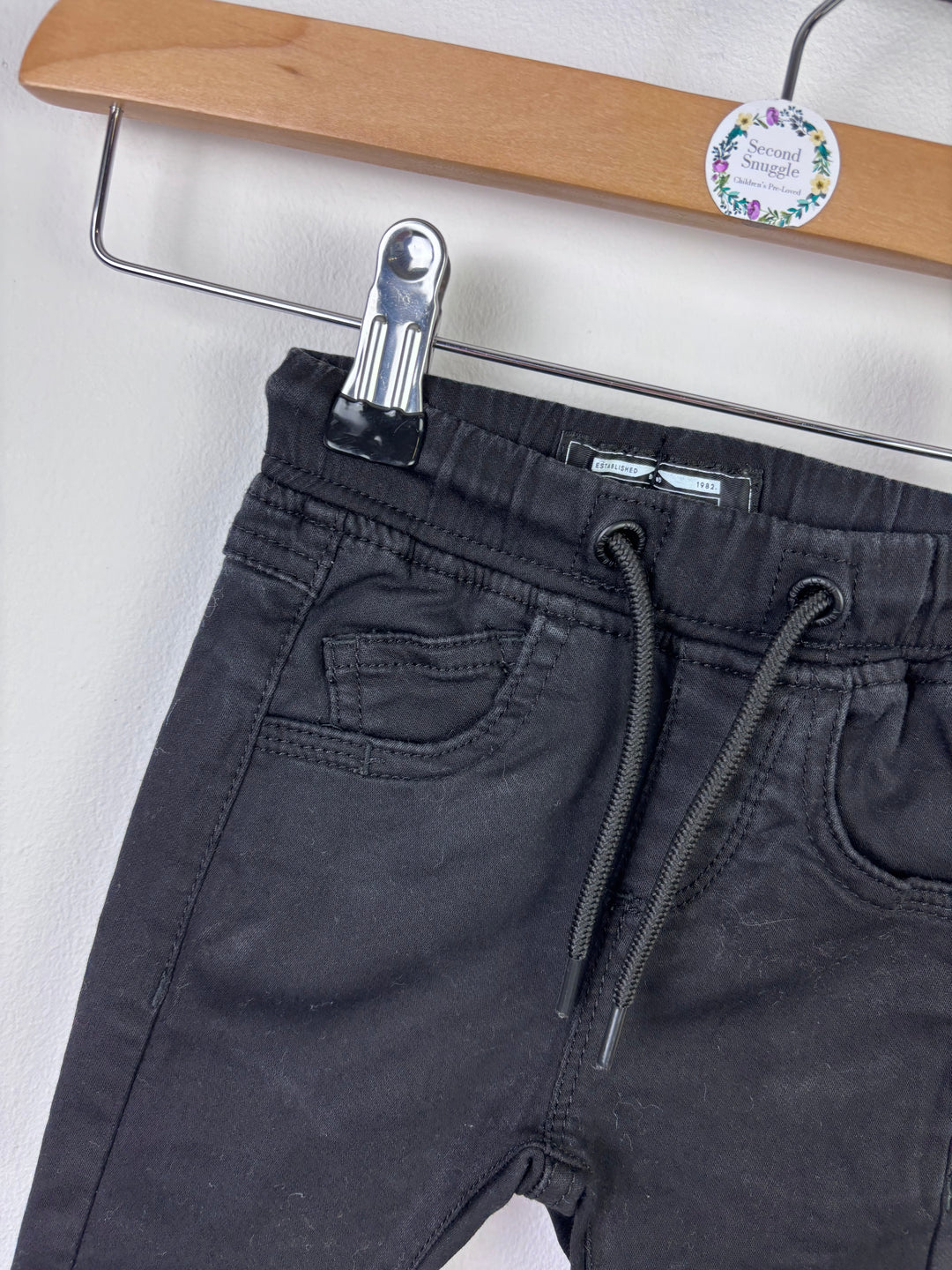 Next Black Skinny Jeans 3–6 Months-Trousers-Second Snuggle Preloved