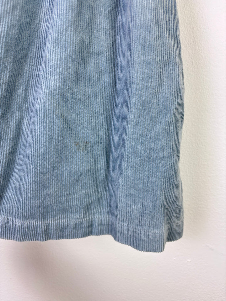 M&S Blue Cord Pinafore Dress 6–9 Months-Dresses-Second Snuggle Preloved