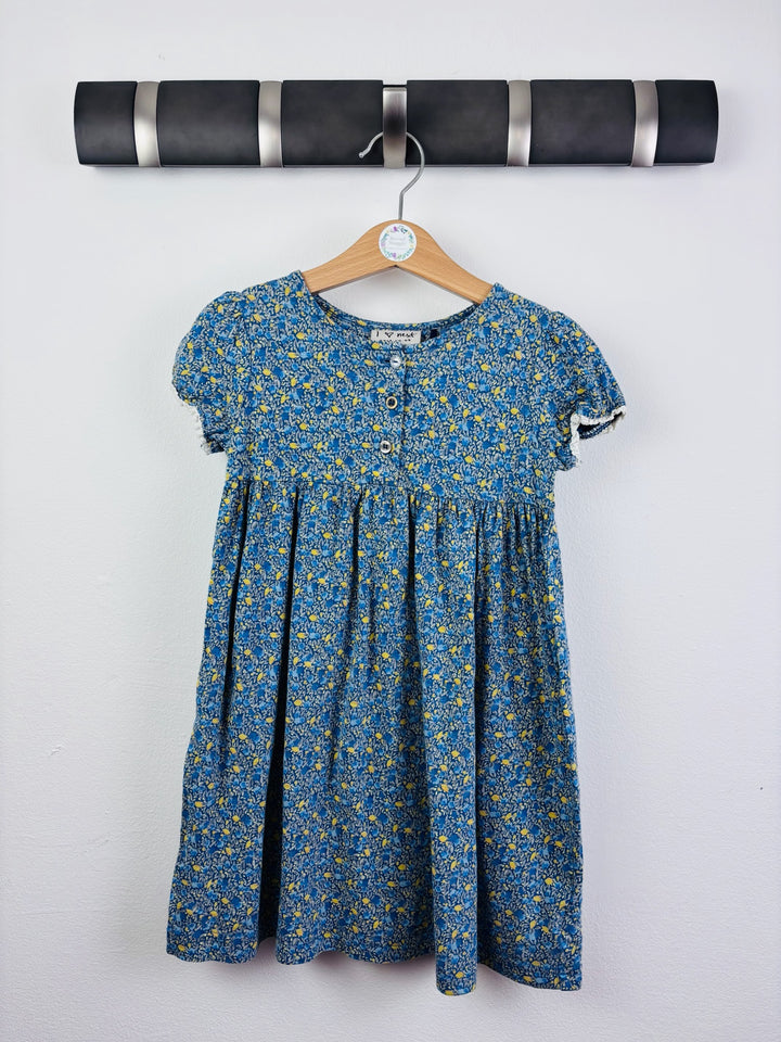 Next Blue Floral Button Dress 3-4 Years