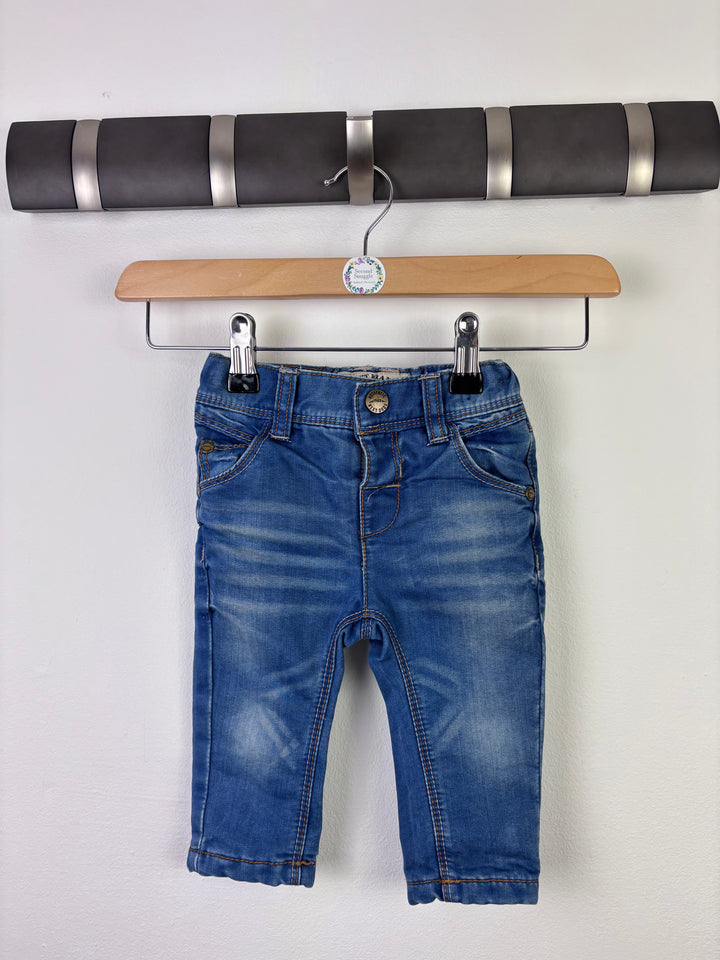 Next Blue Denim Jeans 3–6 Months-Trousers-Second Snuggle Preloved