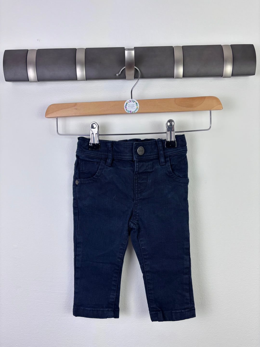 Next Dark Blue Jeans 3–6 Months-Trousers-Second Snuggle Preloved