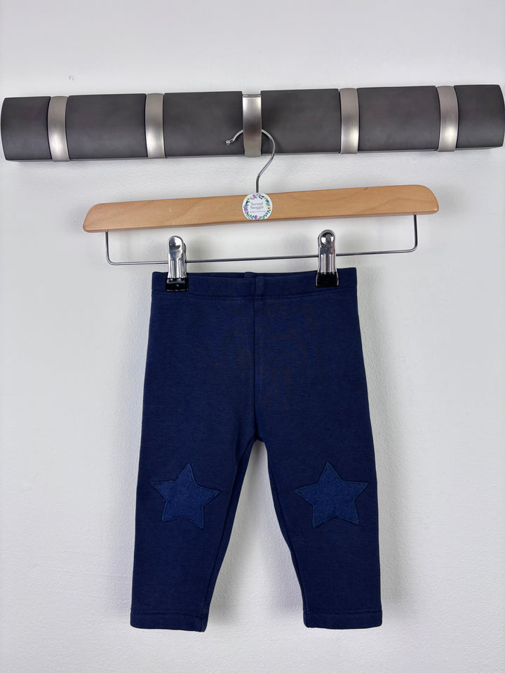 Next Navy Star Knee Leggings 6–9 Months-Leggings-Second Snuggle Preloved