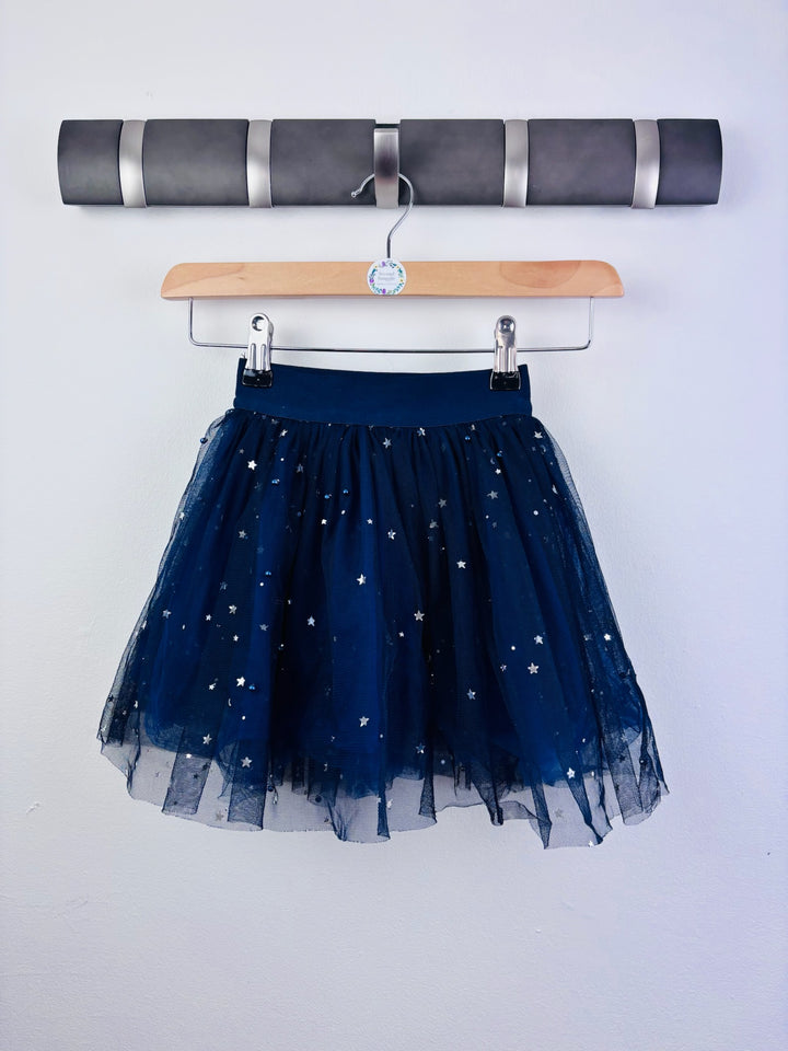 Sunny Fashion Navy Star Tulle Skirt 4-5 Years
