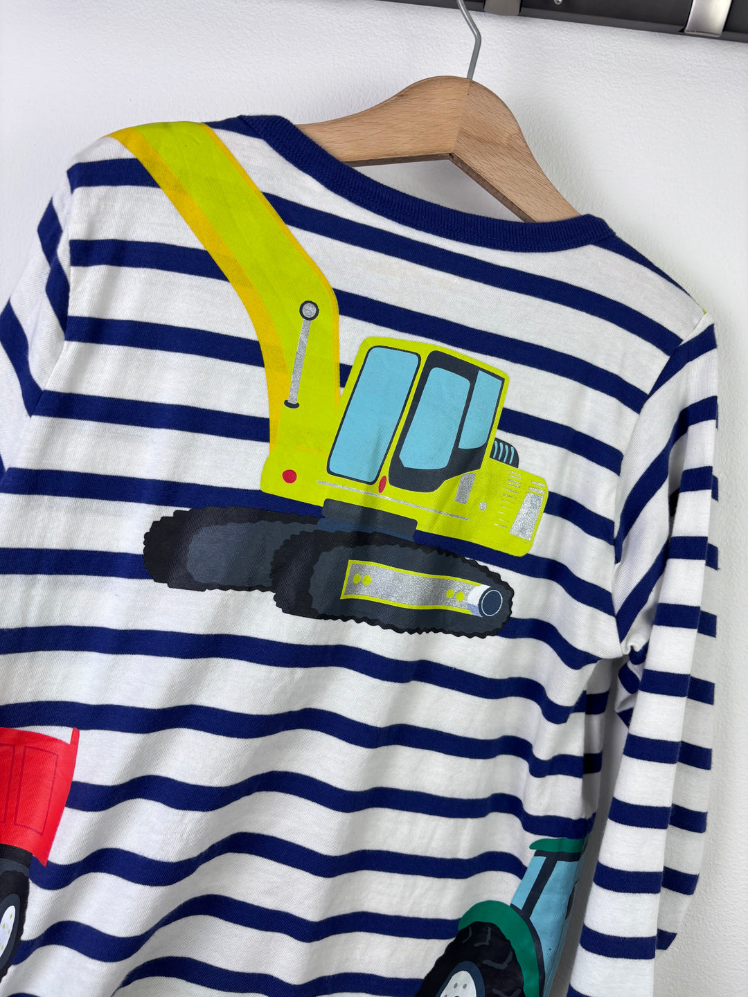 Mini Boden Striped Diggers Long Sleeve Top 8–9 Years-Tops-Second Snuggle Preloved