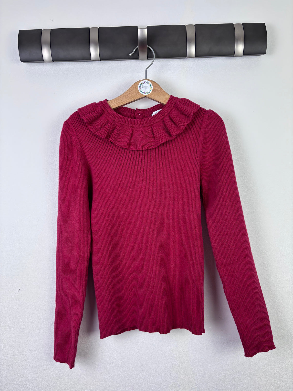 Next Ribbed Frill Neck Jumper 18-24 Months-Tops-Second Snuggle Preloved