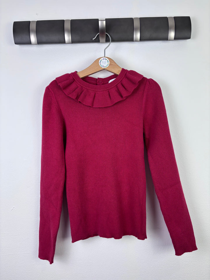 Next Ribbed Frill Neck Jumper 18-24 Months-Tops-Second Snuggle Preloved