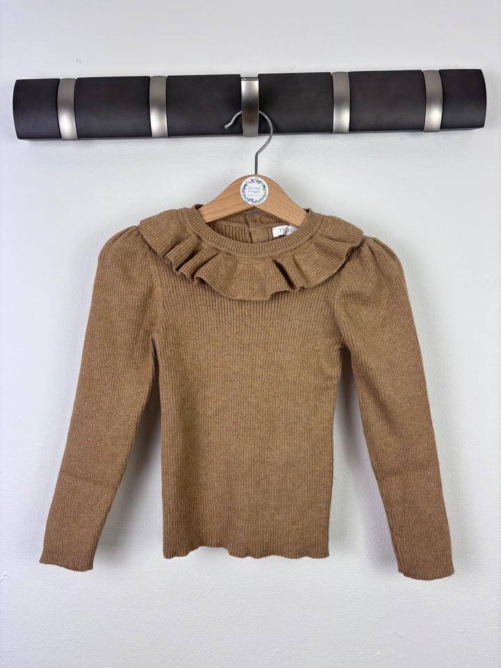 Next Girls Ribbed Frill Neck Top Various Sizes-Tops-Second Snuggle Preloved