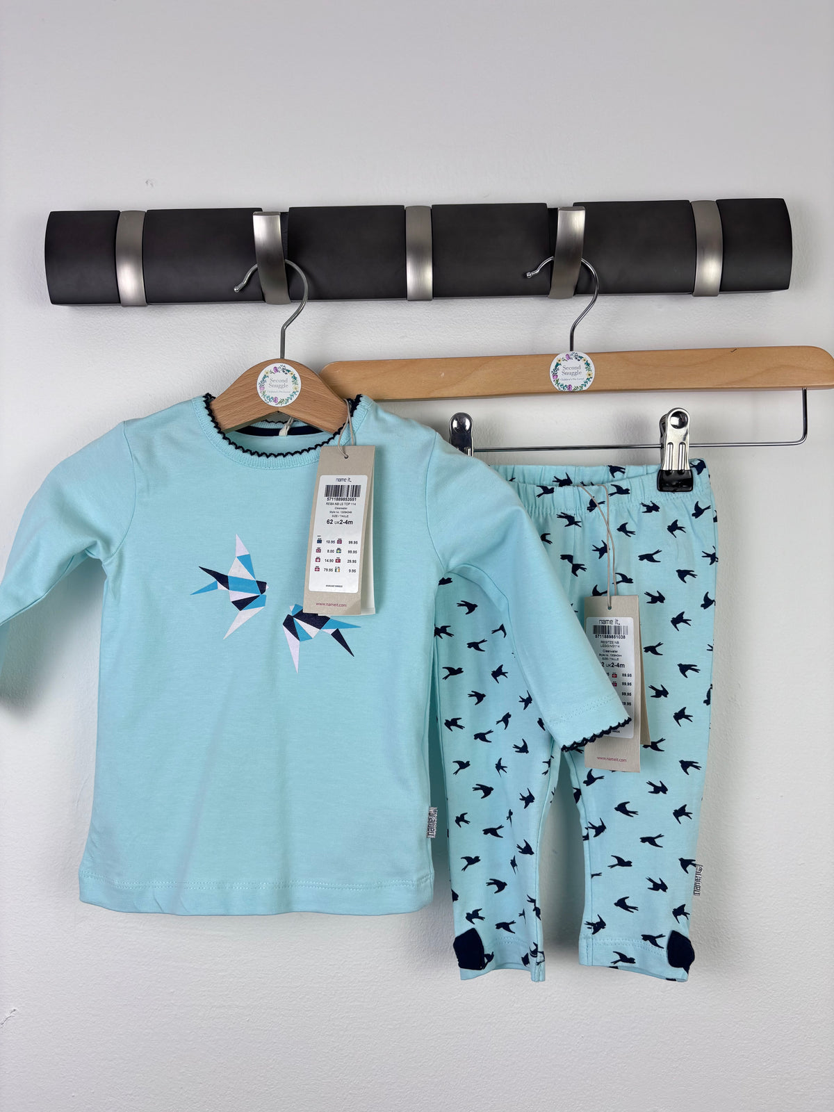 Name It Bird Print Two Piece Set 0–3 Months-Sets-Second Snuggle Preloved