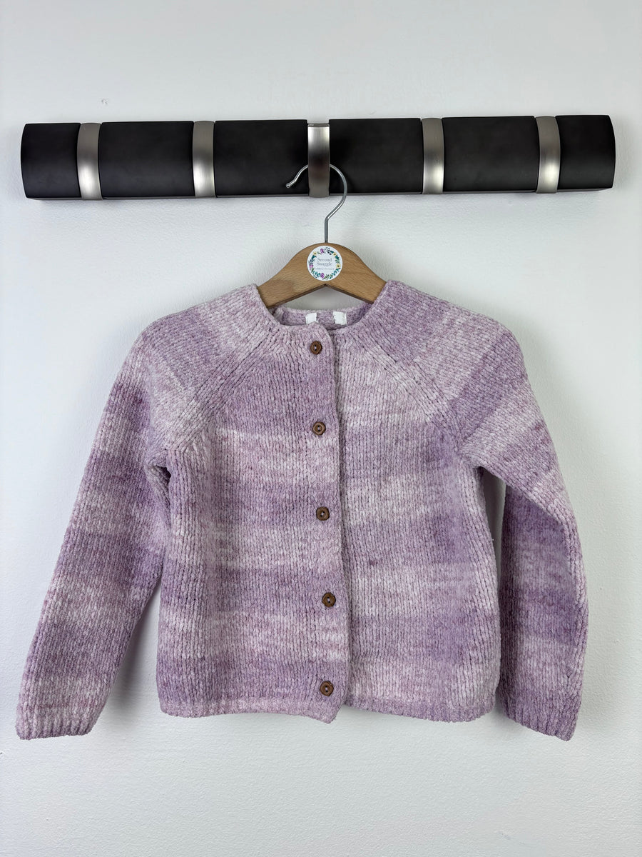 Next Purple Chenille Knit Cardigan 3–4 Years-Cardigans-Second Snuggle Preloved