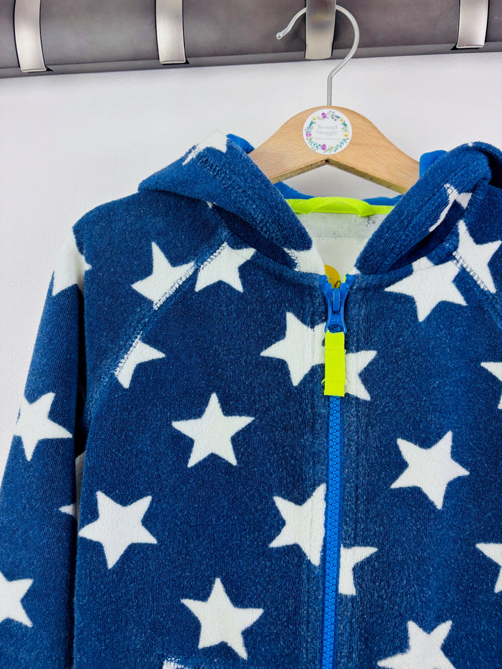 Mini Boden Navy Star Fleece Hoodie 4-5 Years-Hoodies-Second Snuggle Preloved