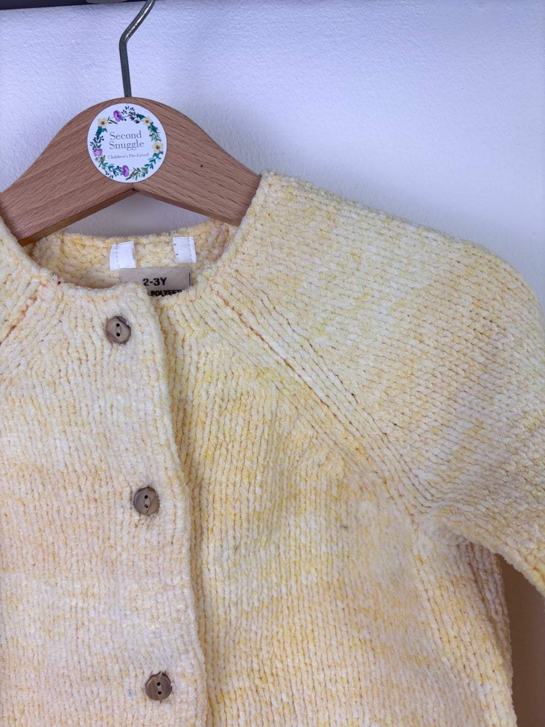 Next Yellow Chenille Knit Cardigan 2–3 Years