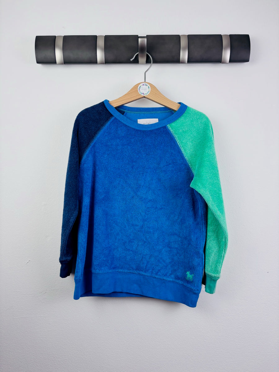 Boden Blue Colourblock Sweatshirt 6-7 Years-Jumpers-Second Snuggle Preloved