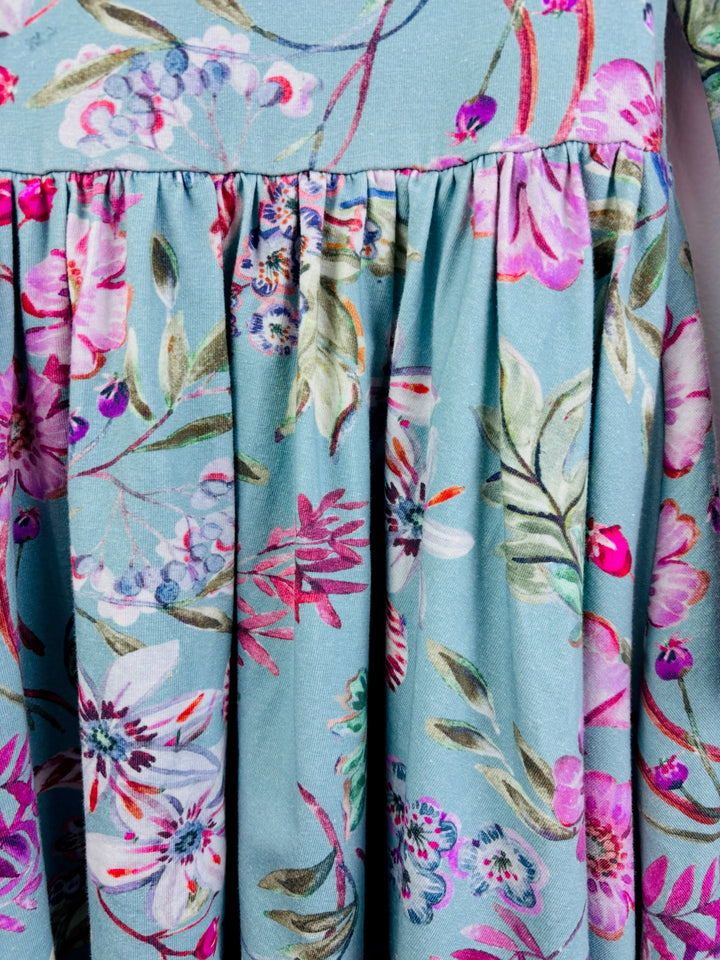 Next Blue Floral Long Sleeve Dress 4-5 Years