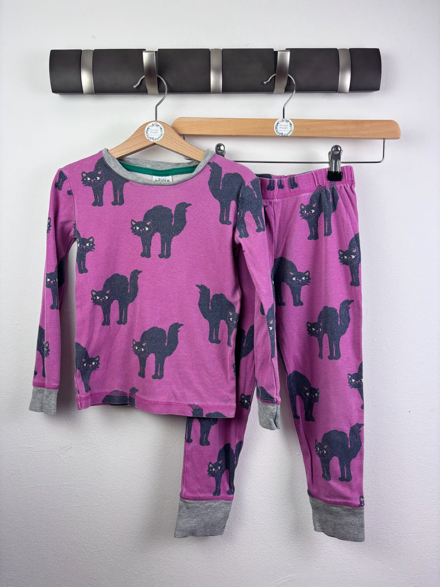 Boden Pink Cat Pyjama Set 5 Years-Night Wear-Second Snuggle Preloved
