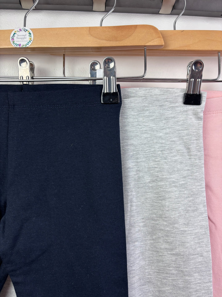 F&F Three Pack Leggings Lace Hem 4-5 Years