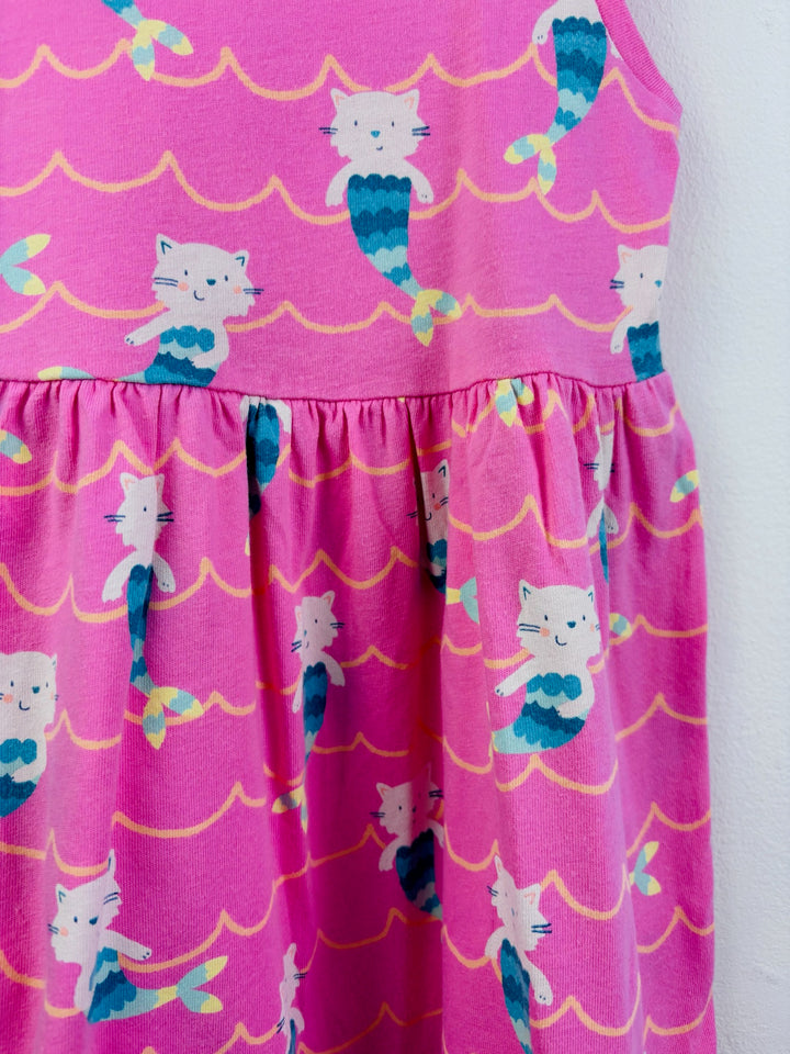 M&S Pink Mermaid Cat Dress 3-4 Years