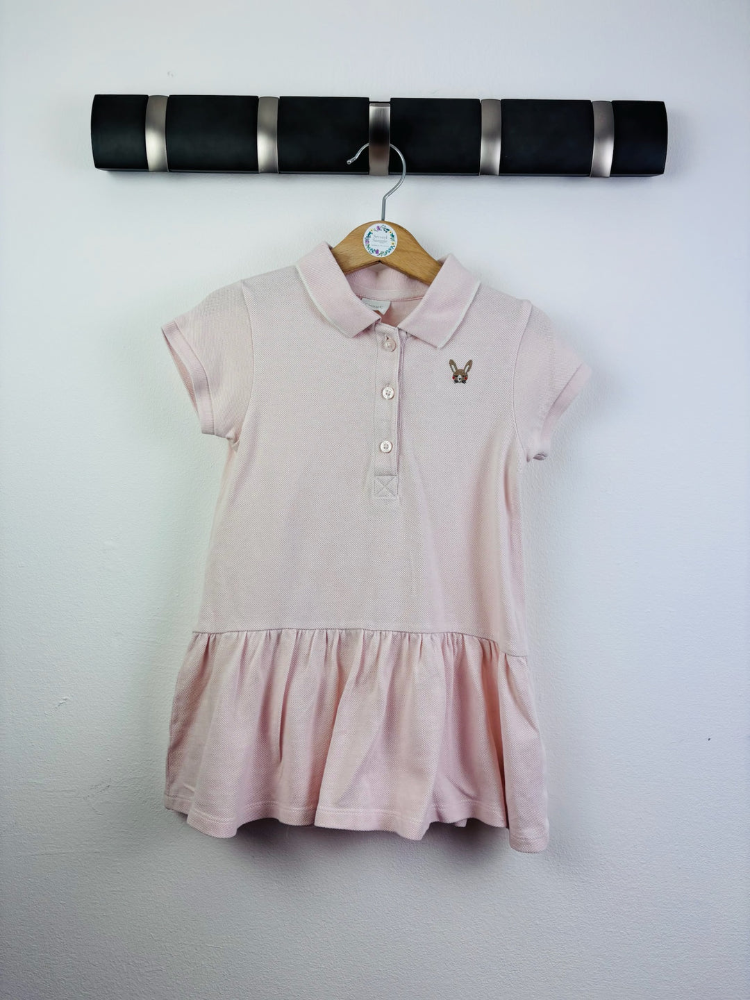 Next Pale Pink Bunny Peplum Polo Dress 12-18 Months