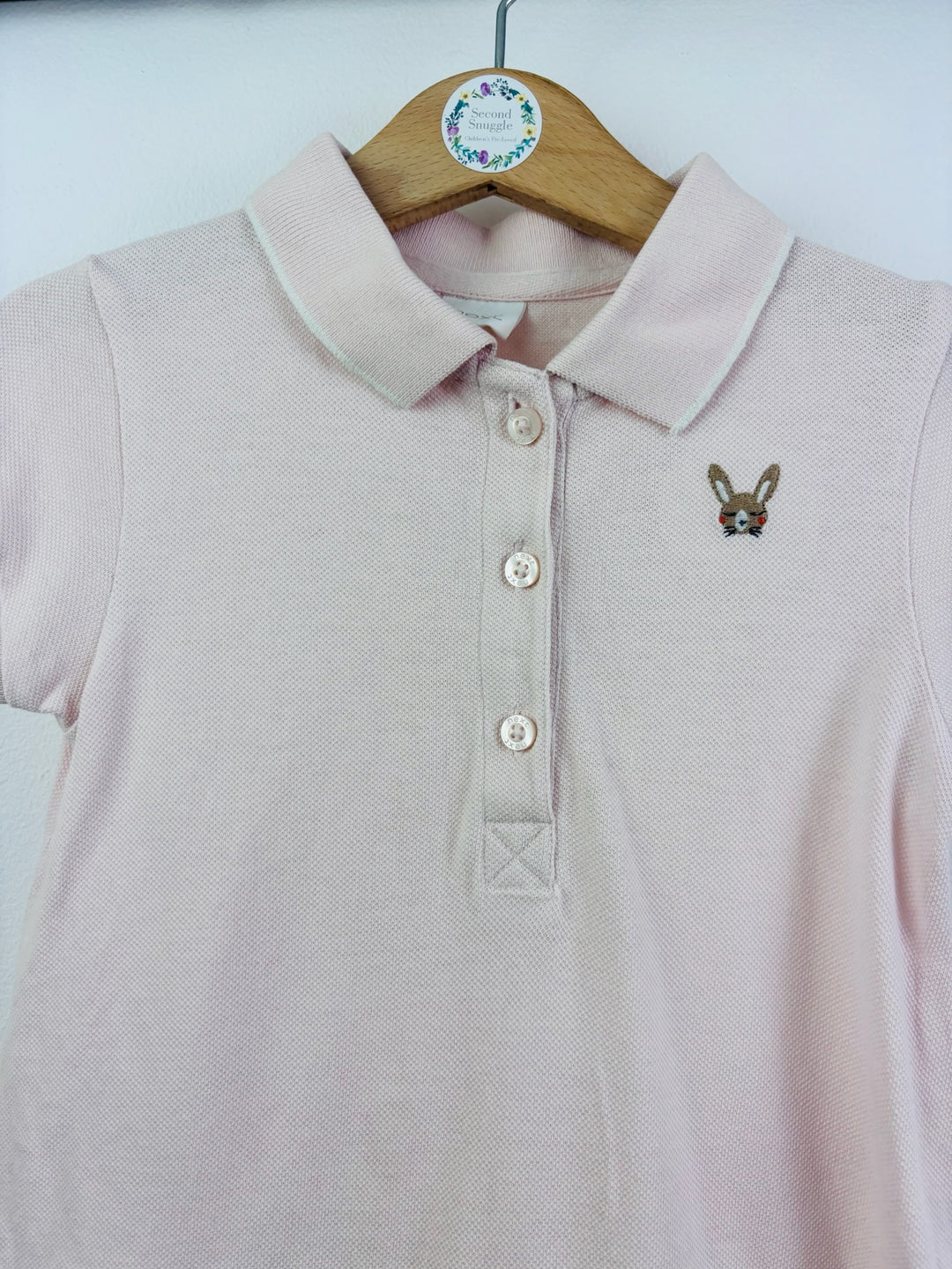 Next Pale Pink Bunny Peplum Polo Dress 12-18 Months
