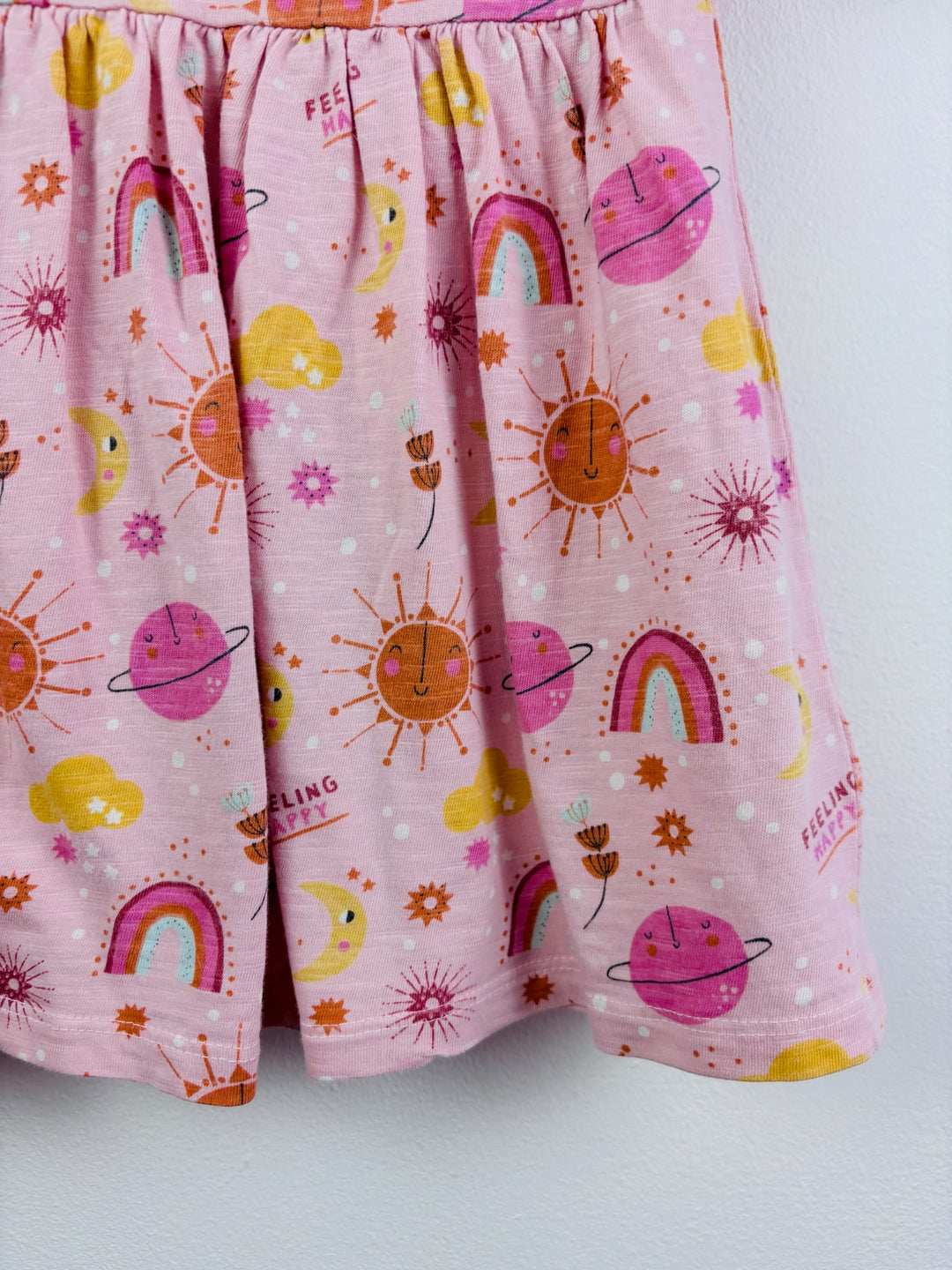 Next Pink Space Print Jersey Dress 12-18 Months