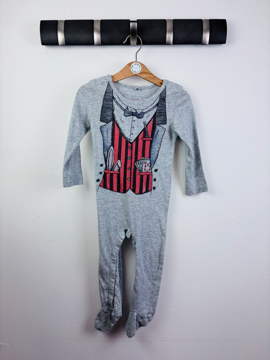 Stella McCartney Grey Graphic Sleepsuit 24 Months