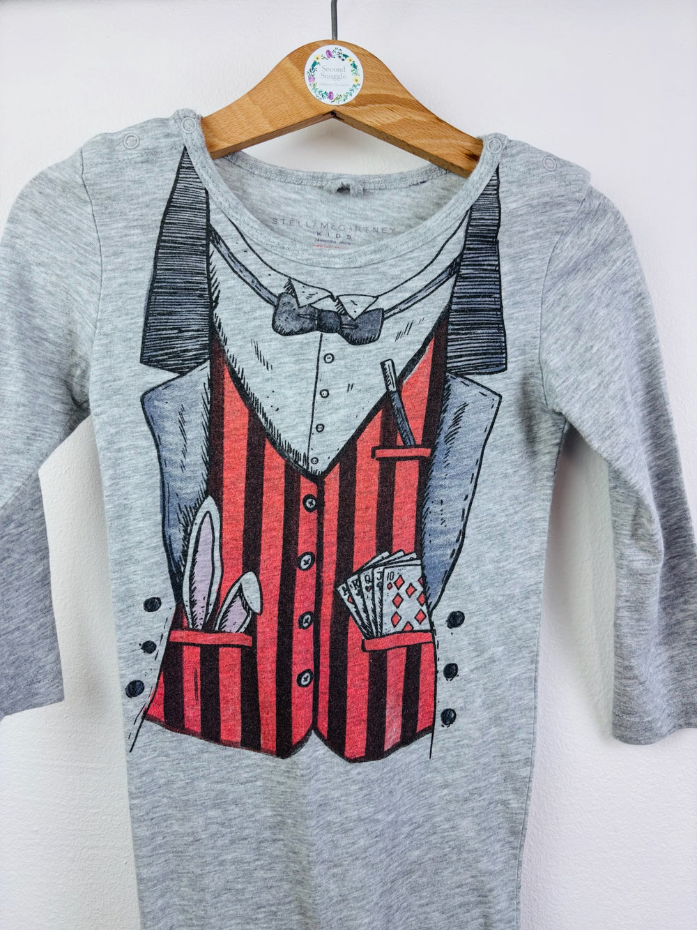 Stella McCartney Grey Graphic Sleepsuit 24 Months-Sleepsuits-Second Snuggle Preloved