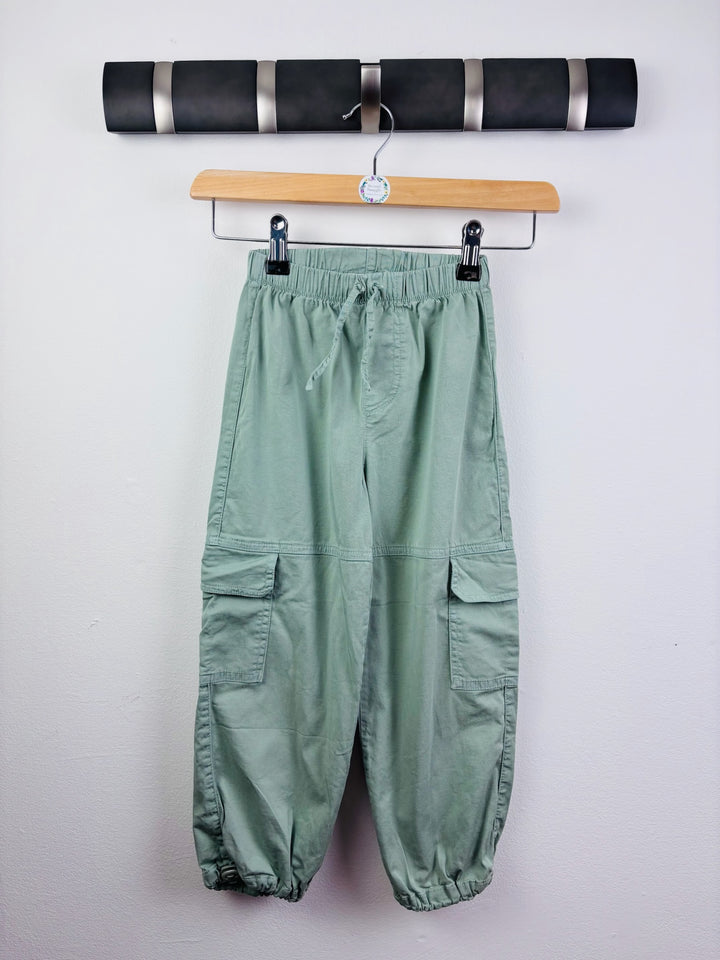 Zara Sage Green Cargo Trousers 5-6 Years