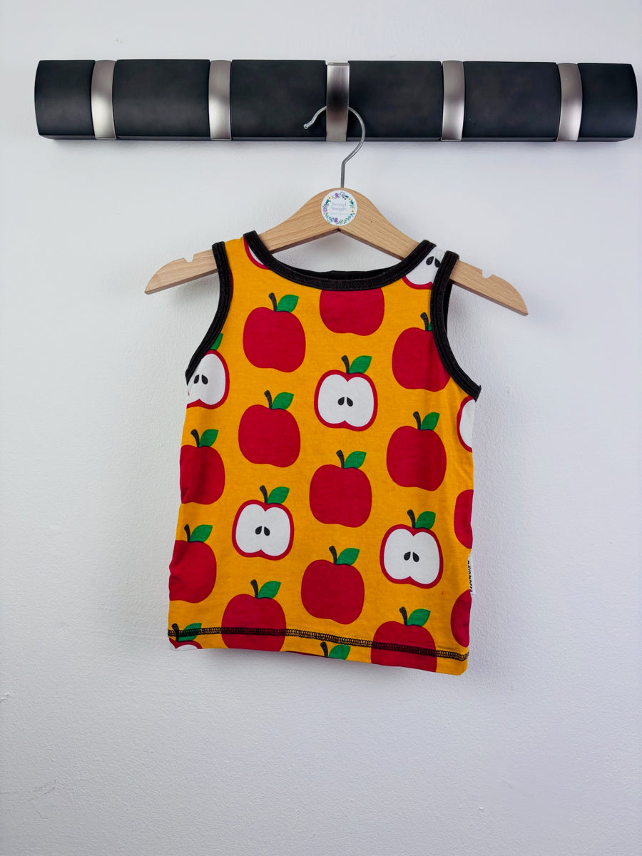 Maxomorra Apple Print Vest Top 86/92 (18-24 Months)-Tops-Second Snuggle Preloved