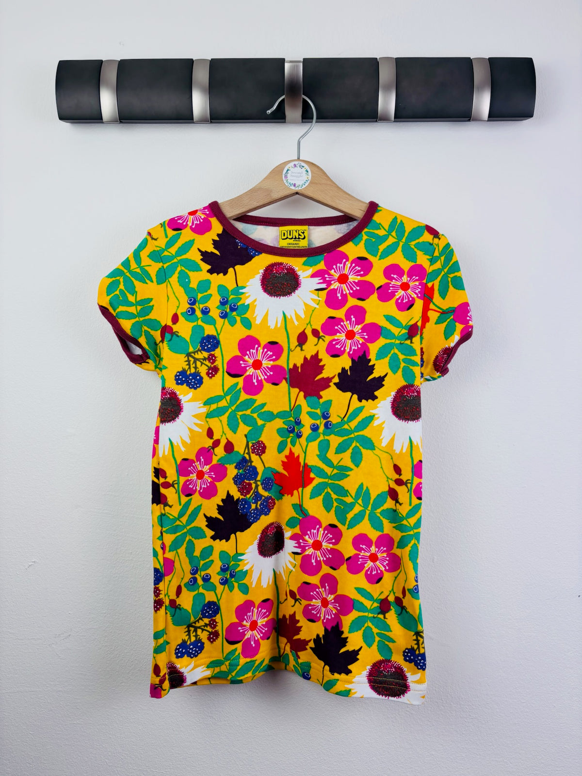 Duns Yellow Floral T-Shirt 6-7 Years-Tops-Second Snuggle Preloved