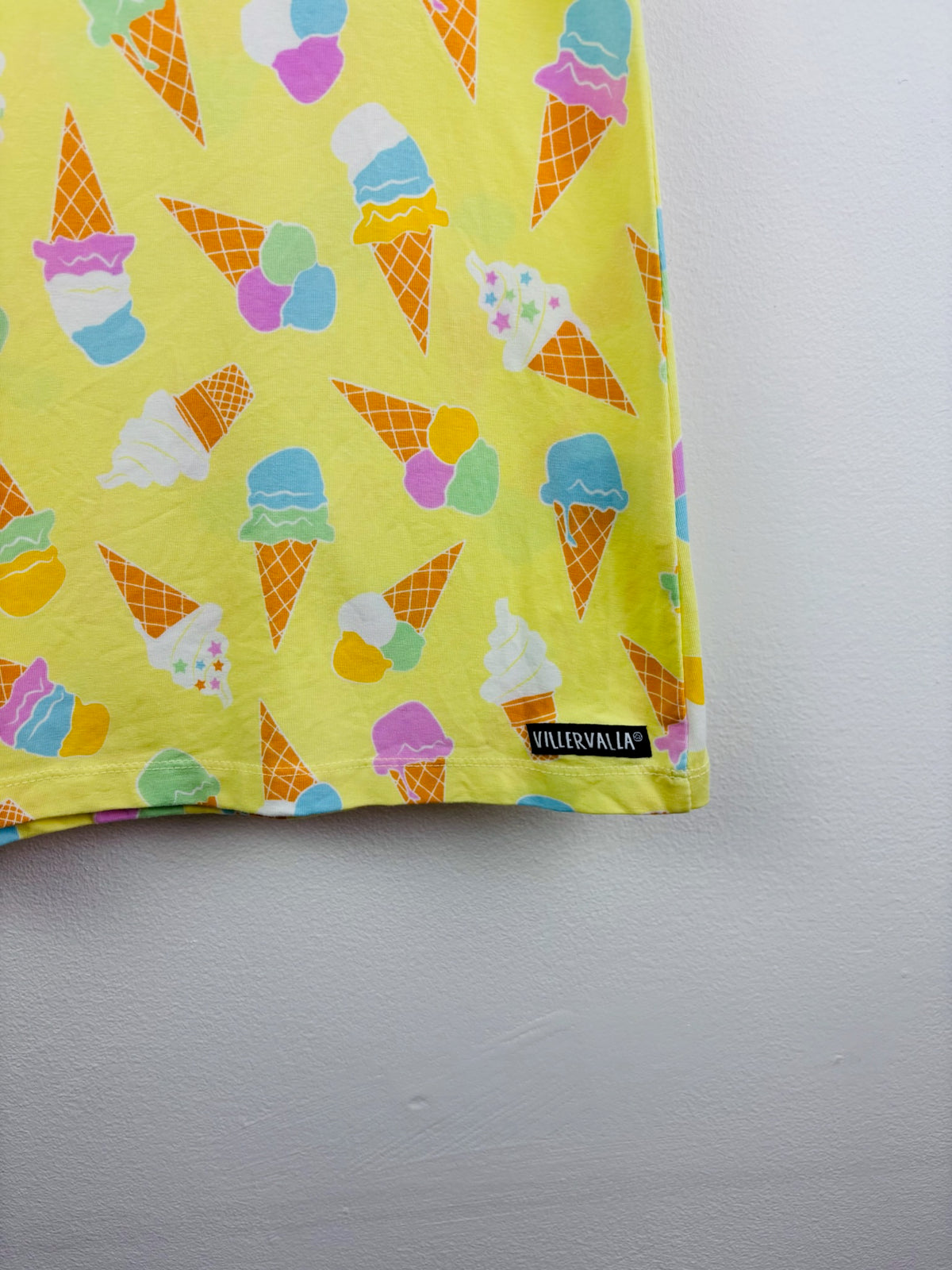Villervalla Yellow Ice Cream Dress 110 (4-5 Years)-Dresses-Second Snuggle Preloved