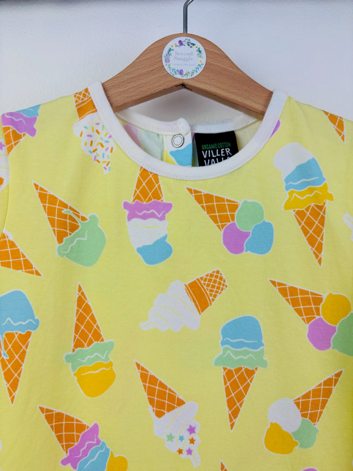 Villervalla Yellow Ice Cream Dress 110 (4-5 Years)