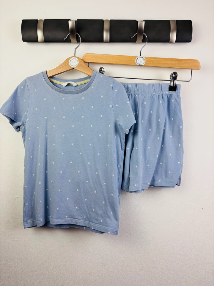 M&S Blue Spot Short Pyjama Set 5-6 Years