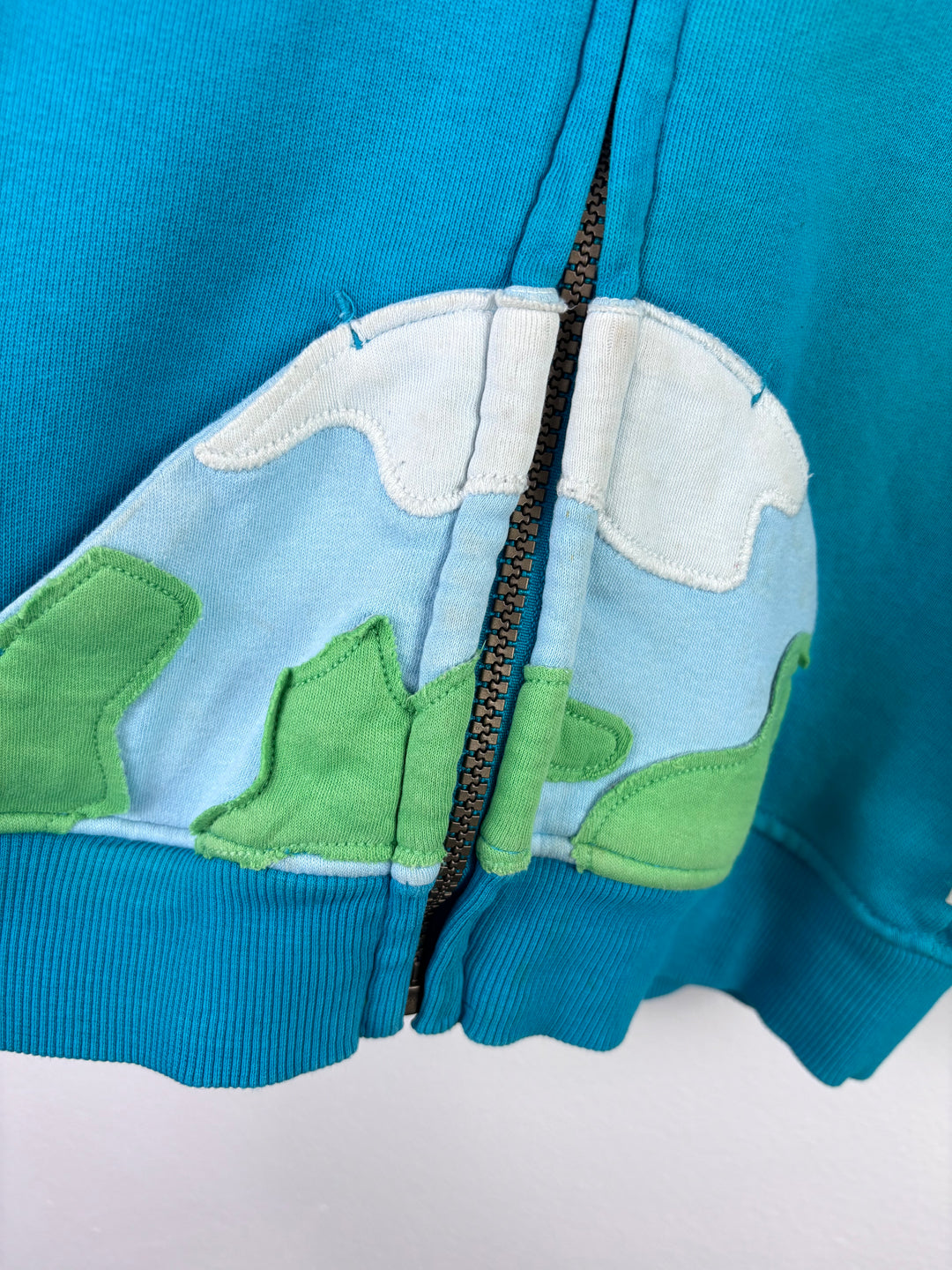 Frugi Zip Hoodie with Rocket Appliqué 4–5 Years-Hoodies-Second Snuggle Preloved