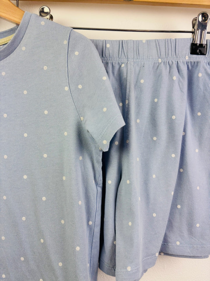 M&S Blue Spot Short Pyjama Set 5-6 Years